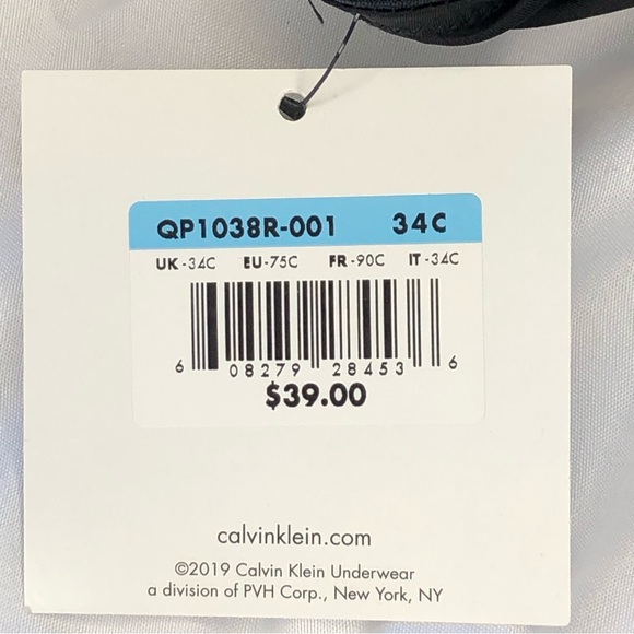 Calvin Klein Black Push Up Bra NWT - Picture 7 of 8